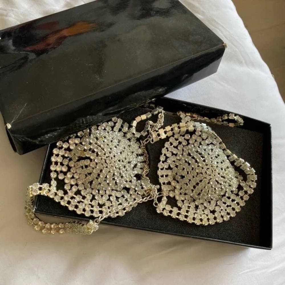 MEOW!  Rhinestone bra